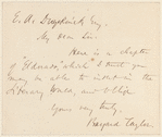 Bayard Taylor letter to E.A. Duyckinck