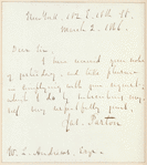 James Parton letter to W.L. Andrews
