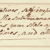 Philip Freneau manuscript of last four lines of his poem, “Winter” and manuscript note on “self murder”