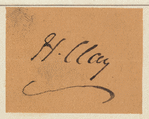 Henry Clay clipped autograph