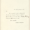 James Harper printed invitation bearing holograph correction