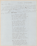 John Greenleaf Whittier letter containing untitled poem, to Wiley & Putnam
