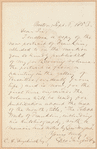 Epes Sargent letter to E.A. Duyckinck