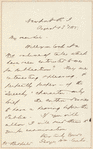 George William Curtis letter to Mr. Redfield