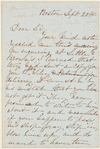 Francis Parkman, Jr. letter