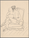Untitled [Man sitting in armchair, reading]