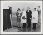 Robert Moses and others at Robert Moses State Park beach ceremony