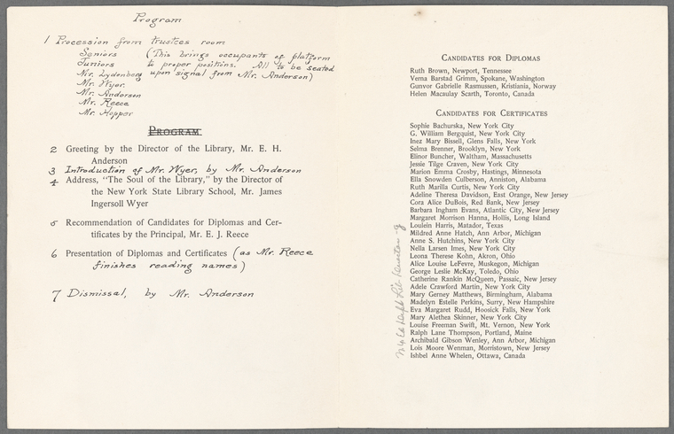 Commencement Exercises Program