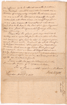 Letter from Nathaniel Rogers to the Speaker of the House of Representatives of the Massachusetts Bay