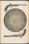 A shield in iron designed by Vechte for LePage Moutier of Paris