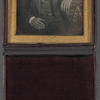 Portrait of a man wearing patterned bowtie 