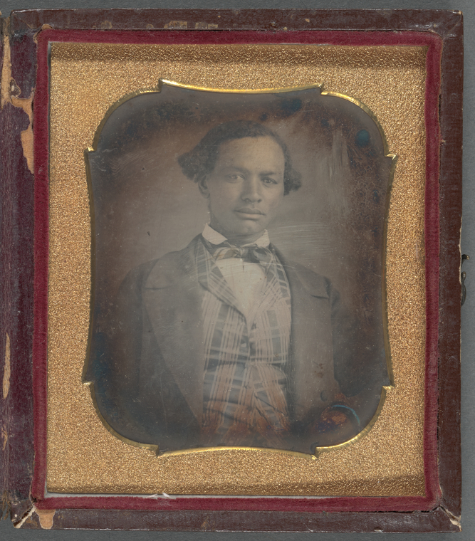 Digital representation of a daguerreotype portrait of young man