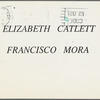 Announcement for "Elizabeth Catlett & Francisco Mora" Artist Dialogue: Hatch-Billops Collection, INC. Artist and Influence 1989