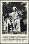 Postcard announcing presentation of "Shango De (Shango Has Arrived) & A-Tun Pade (We Have Met Again)"