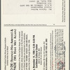 Postcard announcing presentation of "Shango De (Shango Has Arrived) & A-Tun Pade (We Have Met Again)"