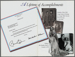 Informational pamphlet for a celebration in honor of the 90th birthday of Vivian Davidson Hewitt