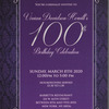 Invitation to Vivian Davidson Hewitt's 100th birthday celebration