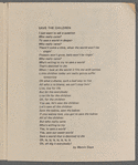 Pamphlet for "Save the Children" exhibition on Fern Lynette Cunningham