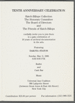 Event booklet for "Hatch-Billops Collection Tenth Anniversary Celebration"