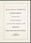 Leaflet for "Tales of Two Cities" exhibition at Essie Green Galleries