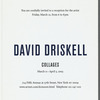 Leaflet for "David Driskell: Collages" exhibition at DC Moore Gallery