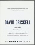 Leaflet for "David Driskell: Collages" exhibition at DC Moore Gallery