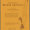 Leaflet announcing annual exhibion of the Coalition of Black Artists