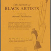 Leaflet announcing annual exhibion of the Coalition of Black Artists
