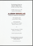 Invitation to "Aaron Douglas: African American Modernist" exhibition at The Schomburg Center for Research in Black Culture