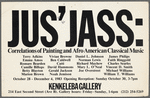 Postcard for "JUS'JASS: Correlations of Painting and Afro-American Classical Music" exhibition at Kenkeleba Gallery