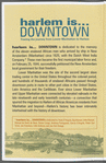 Vistor's guide to "Harlem is... Downtown" exhibition