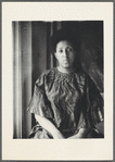 Postcard announcing "Autobiography: Sources" inteview with painter Howardena Pindell at Hatch-Billops Collection
