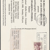 Postcard announcing "Autobiography: Sources" inteview with painter Howardena Pindell at Hatch-Billops Collection