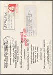 Postcard announcing interview with Frederick O'Neal, President of Associated Actors and Artistes of America at Hatch-Billops Collection