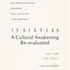 Leaflet announcing "19sixties: A Cultural Awakening Re-evaluated 1965-1975" exhibition at The California Afro-American Museum