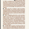 Leaflet announcing James Lesesne Wells exhibition at the 1990 National Black Arts Festival