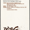 Leaflet announcing James Lesesne Wells exhibition at the 1990 National Black Arts Festival