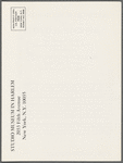 Leaflet announcing "Drawings by Lloyd H. Stevens" exhibition at The Studio Museum in Harlem