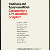 Invitation to "Traditions and Transformations: Contemporary Afro-American Sculpture and Recent Sculpture by Tyrone Mitchell" exhibition preview at The Bronx Museum of the Arts