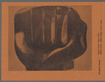 Leaflet for Elizabeth Catlett sculptural works featured in The Brockman Gallery Collection exhibition at California State University of Los Angeles