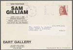 Postcard for "New Paintings by Sam Gilliam" exhibition at Dart Gallery
