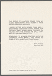 Leaflet announcing "Benny Andrews: Women I've Known Part II, Recent Paintings" exhibition at Lerner Heller Gallery