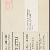 Leaflet announcing "Manuel Hughes: Paintings, Drawings, Pastels; James Little: Gouaches" exhibition at Gallery 62
