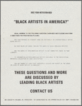 Pamphlet for "Black Artists in America?" exhibition produced by Dr. Oakley N. Holmes Jr.
