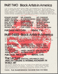 Pamphlet for "Black Artists in America?" exhibition produced by Dr. Oakley N. Holmes Jr.