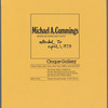 Leaflets announcing "Michael Cummings: Works on Paper and Cloth" exhibition at Cinque Gallery