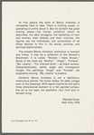 Leaflet announcing "Benny Andrews: Women I've Known" exhibition at Lerner Heller Gallery