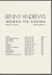 Leaflet announcing "Benny Andrews: Women I've Known" exhibition at Lerner Heller Gallery