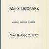 Leaflet announcing "James Denmark: Sculpture, Paintings, Drawings" exhibition at Acts of Art, Inc.