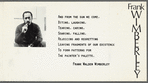 Pamphlet for Frank Wimberley exhibition presented by Acts of Art, Inc.